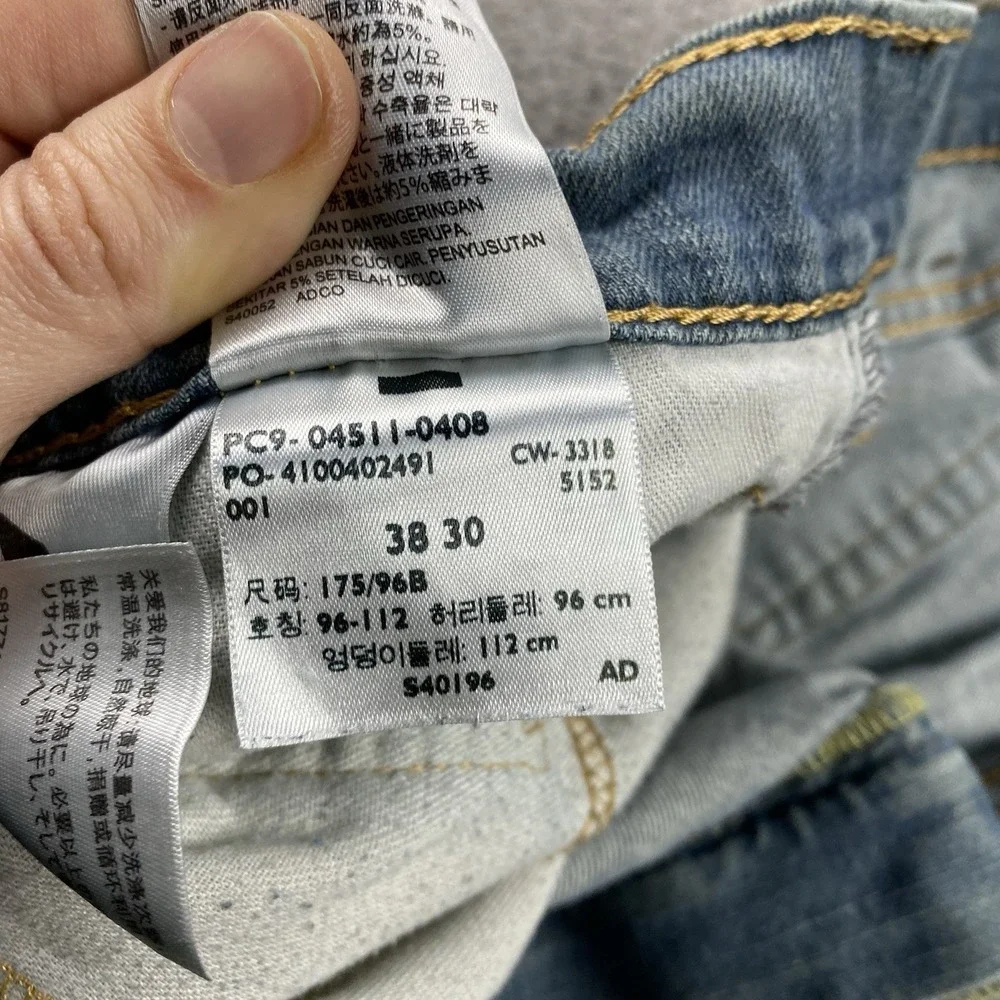 Levis 511 Slim Fit Jeans Mens 38x27 Blue Mid Rise‎